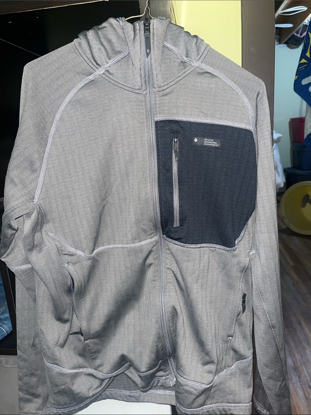 Men's outdoor research “OR” factor hoody size large . Waffle fleece knit